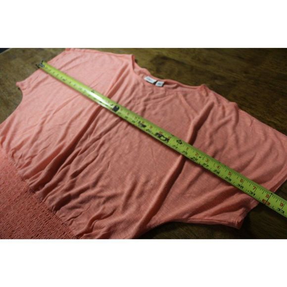 CATO Women XL Peach Off the Shoulder Short Sleeve Stretchy Bottom Blouse - Picture 12 of 12
